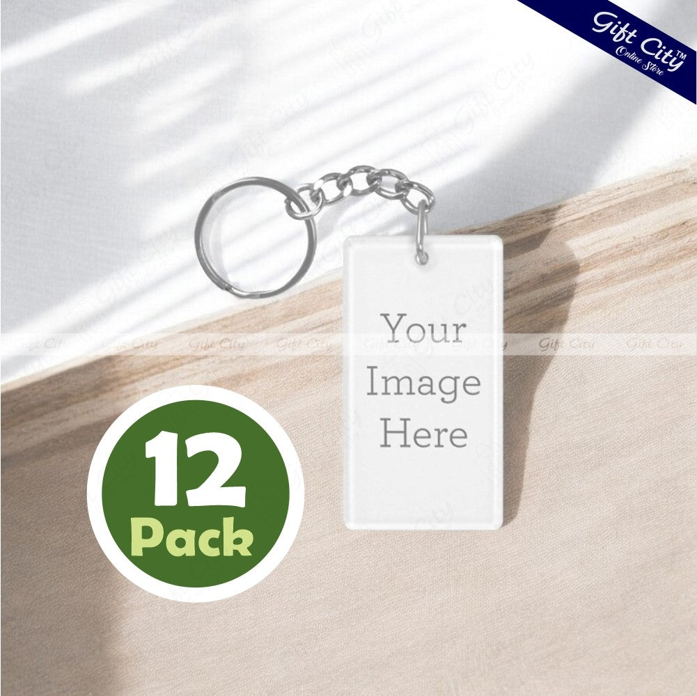 Gift City Presents Double Sided Customizable Key Chain | Metal Rings | Name/Logo/Design/ Image | 14 August Azadi Sale | Perfect Independence Day Gift