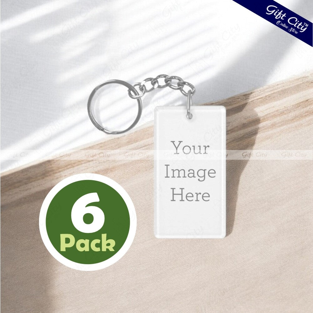 Gift City Presents Double Sided Customizable Key Chain | Metal Rings | Name/Logo/Design/ Image | 14 August Azadi Sale | Perfect Independence Day Gift