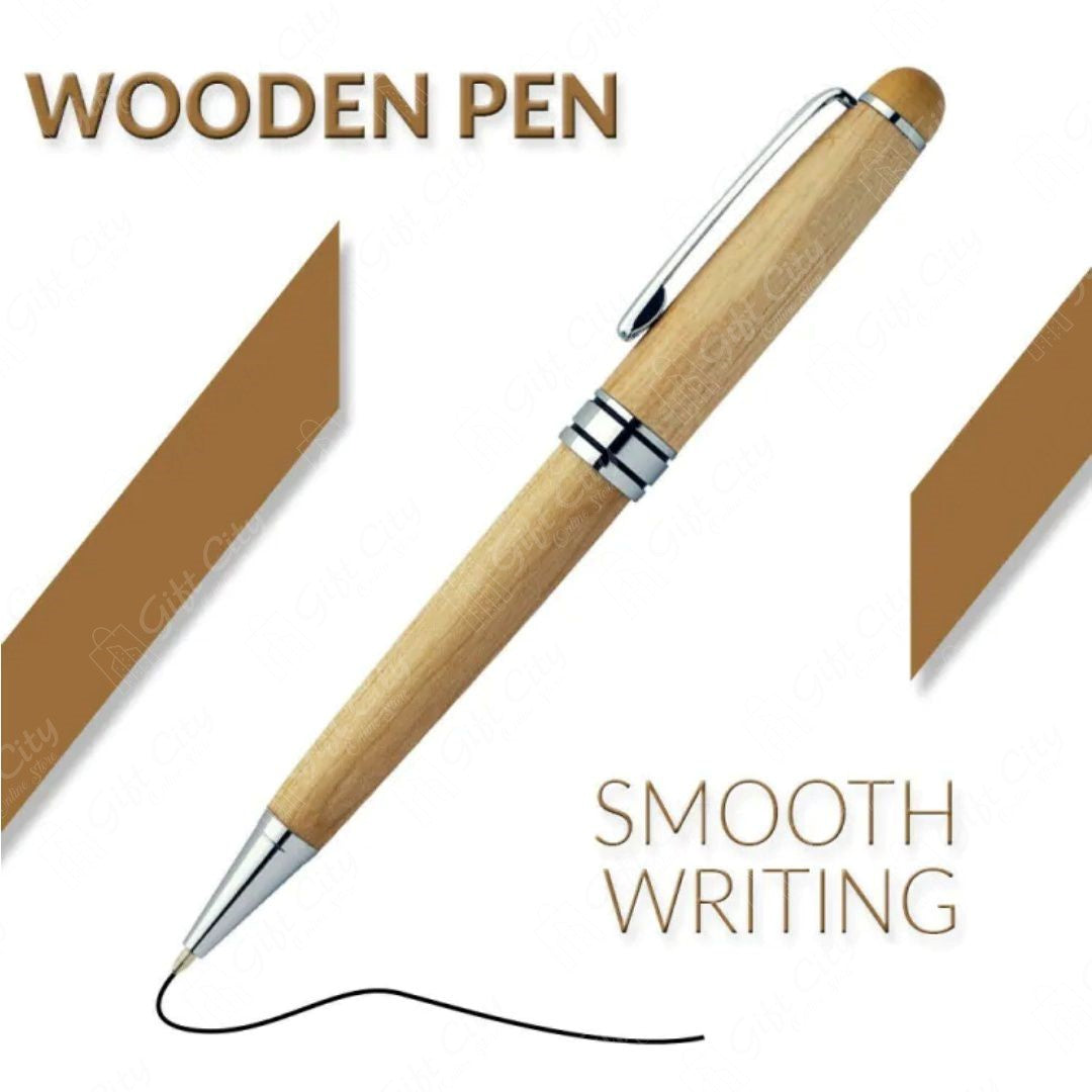 Gift City: Elevate Your Workspace with Premium Wooden Pen - Customized Wooden Pen - Quality Guaranteed