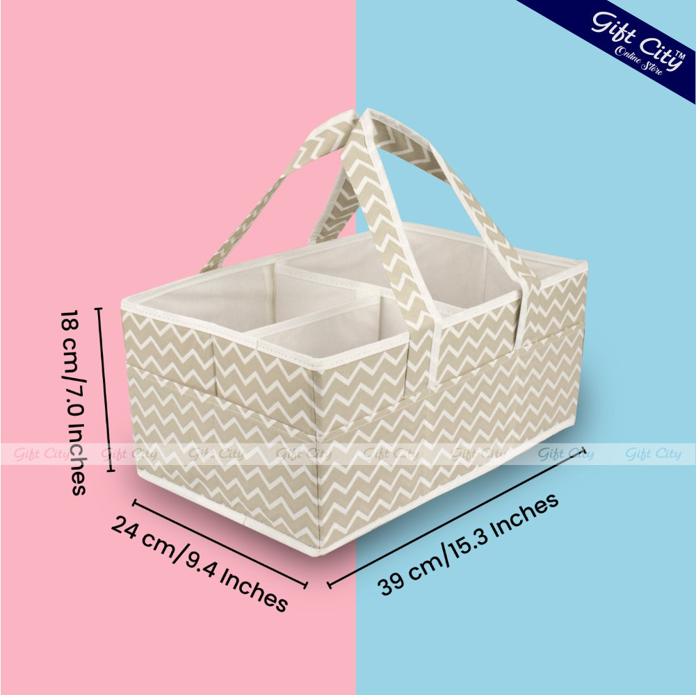 Gift City Presents Foldable Baby Diaper Caddy Organizer with Multi Pockets and Flexible Compartments