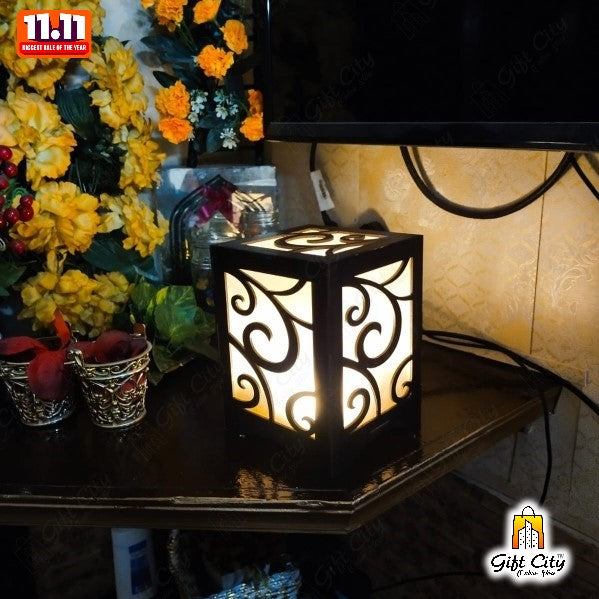 3D New Design Laser Cutting Wooden Table Lamp