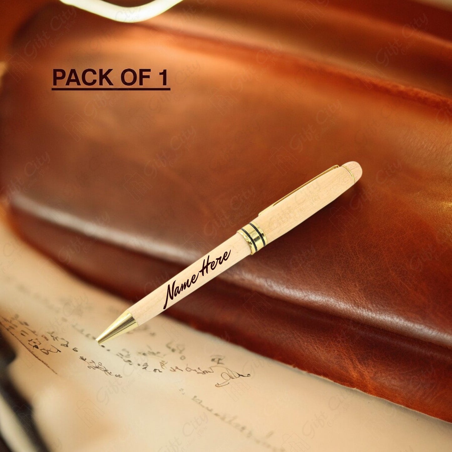 Gift City: Elevate Your Workspace with Premium Wooden Pen - Customized Wooden Pen - Quality Guaranteed