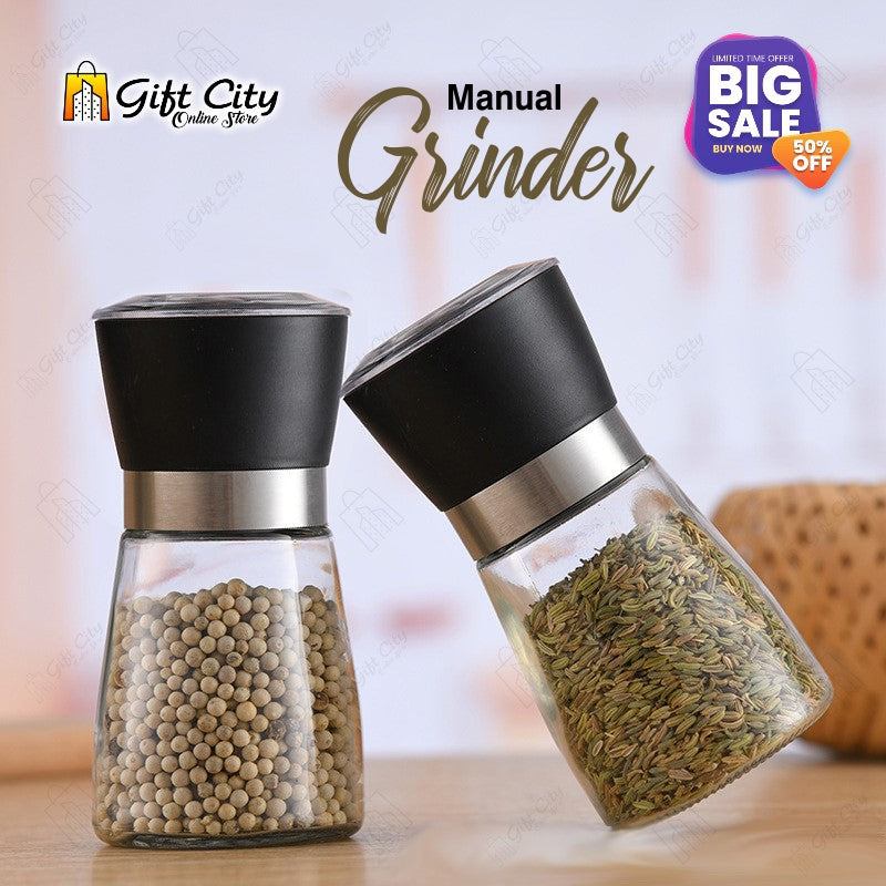 Stainless Steel Manual Salt & Pepper Grinder Shakers Spices Mill Crusher Kitchen Tools