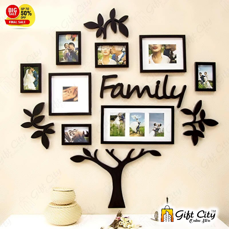 Family Tree With Photo Frame Modern Wall Art 