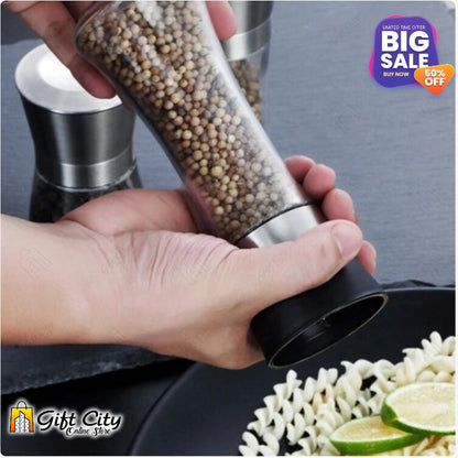 Stainless Steel Manual Salt & Pepper Grinder Shakers Spices Mill Crusher Kitchen Tools