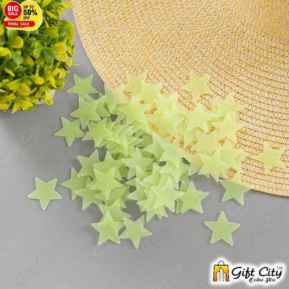 Luminous Fluorescent 3D Stars Glow In The Dark for Home Décor Wall Art 