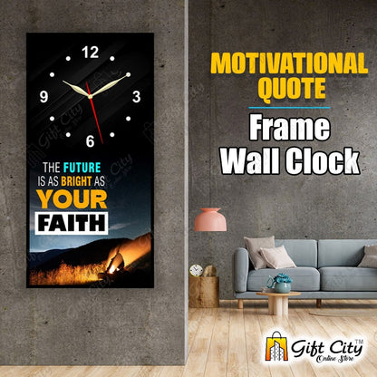 3 In One Motivational Quote Frame Wall Clock - Gift City Gift City single-clock 