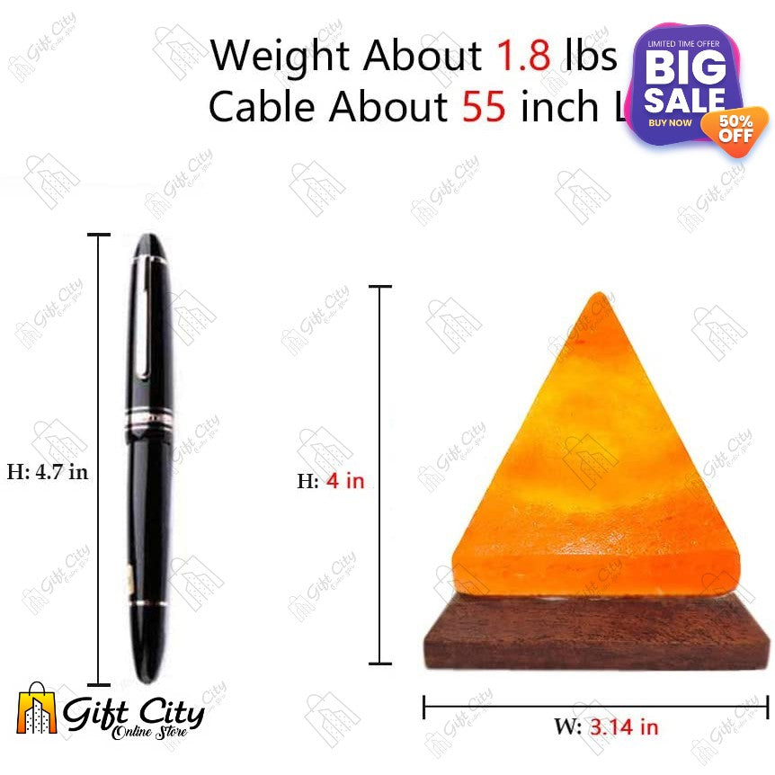 Pyramid 7 Color Changing USB Himalayan Crafted Salt Lamp