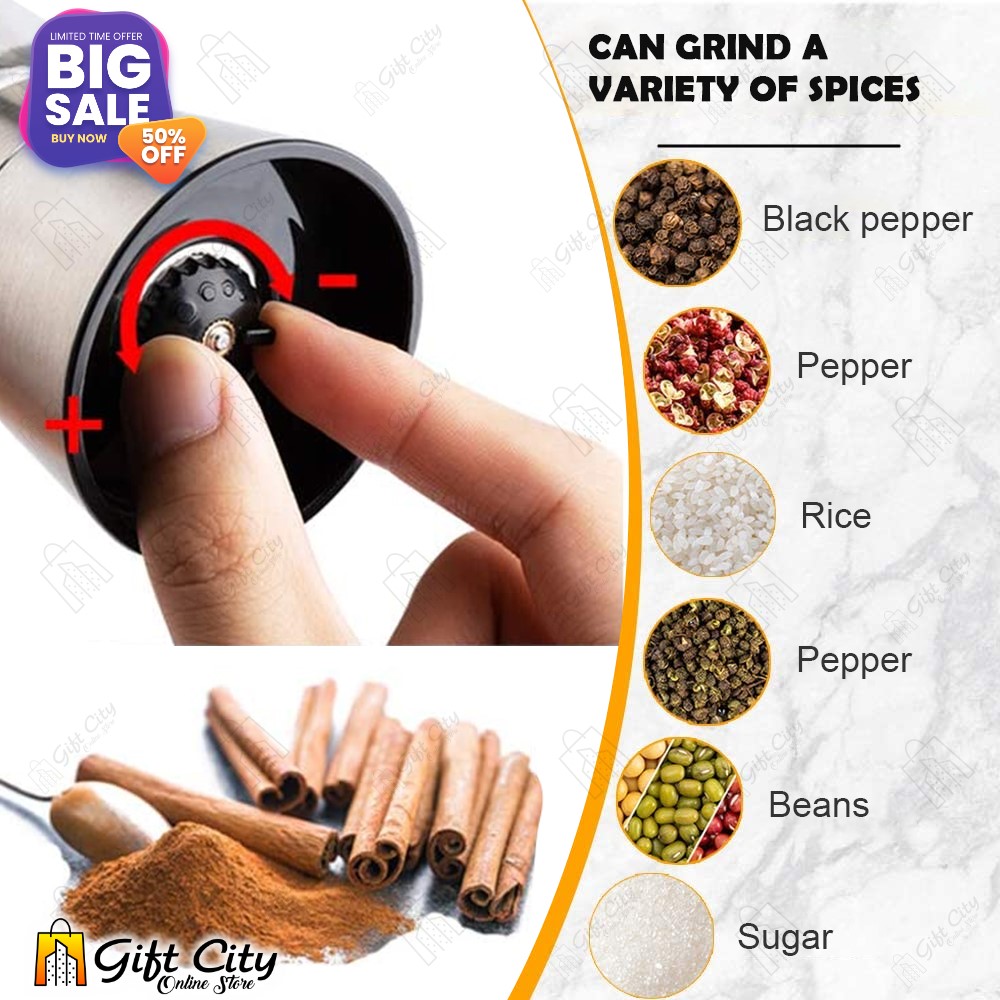 Stainless Steel Manual Salt & Pepper Grinder Shakers Spices Mill Crusher Kitchen Tools