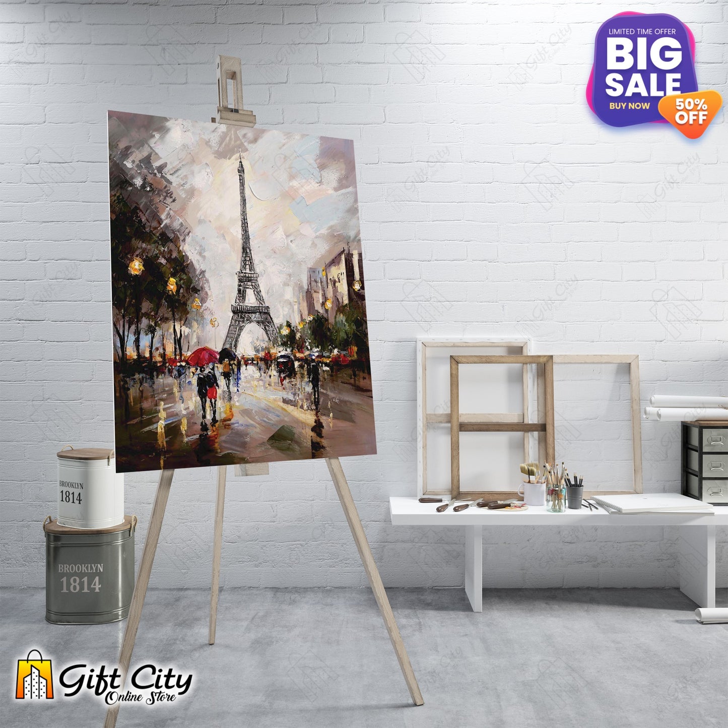 Eiffel Tower Canvas Painting