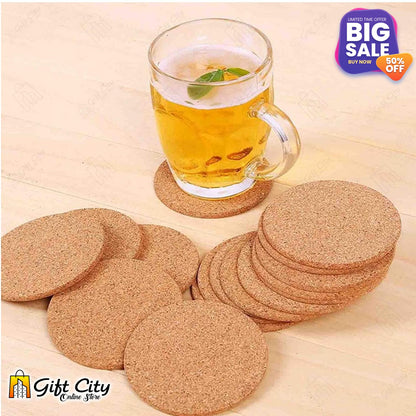 Kitchen Item Round Plain Cork Tea Coaster Heat Insulation Non-Slip Tableware