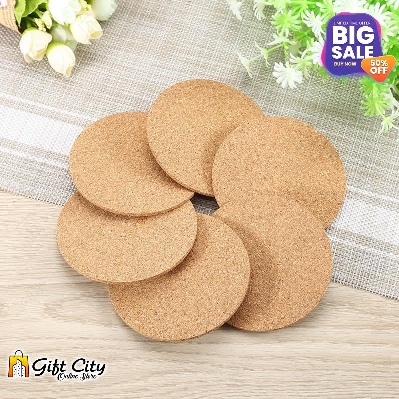 Kitchen Item Round Plain Cork Tea Coaster Heat Insulation Non-Slip Tableware