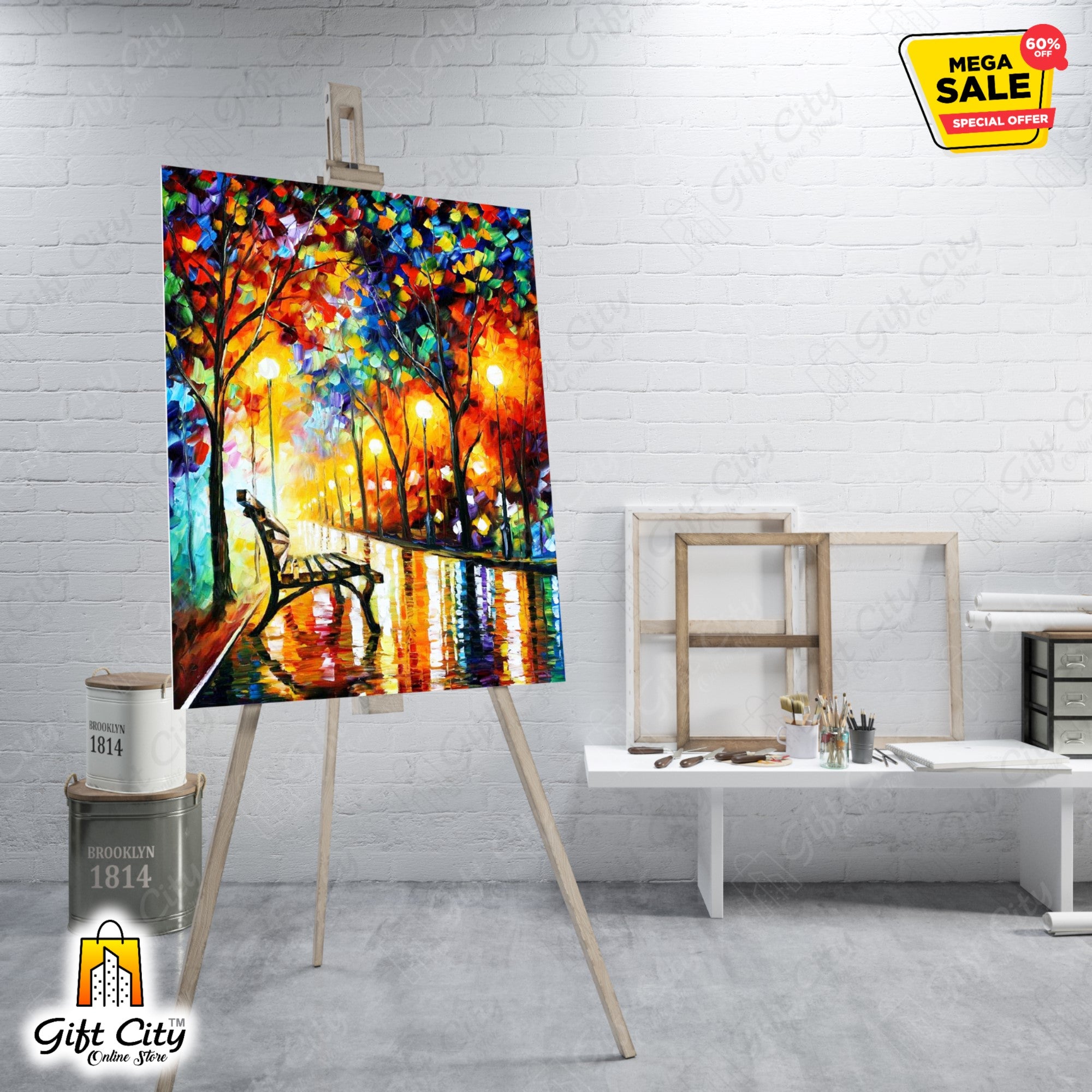 Loneliness of Autumn Palette Knife Oil Painting