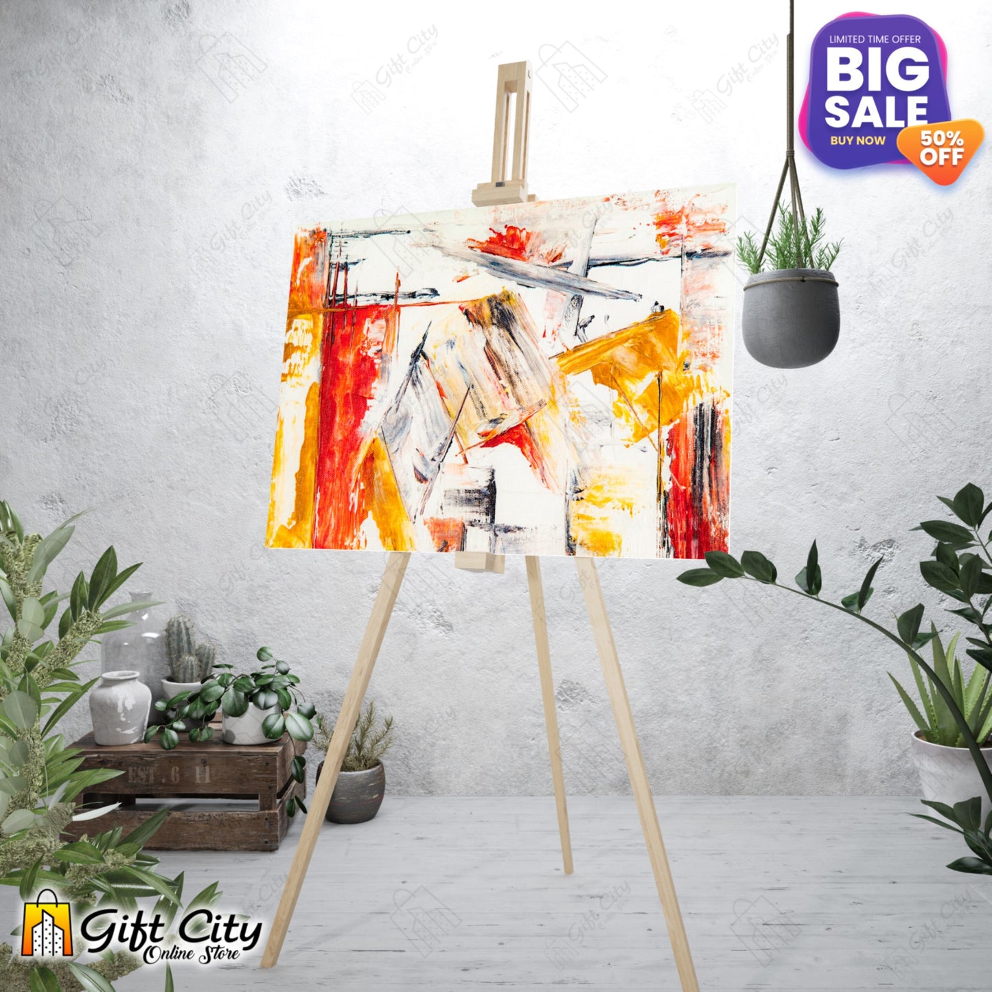 Crazy Abstract Art Canvas Painting