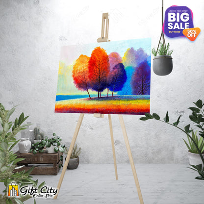 Summer illustration Abstract Art Canvas Painting