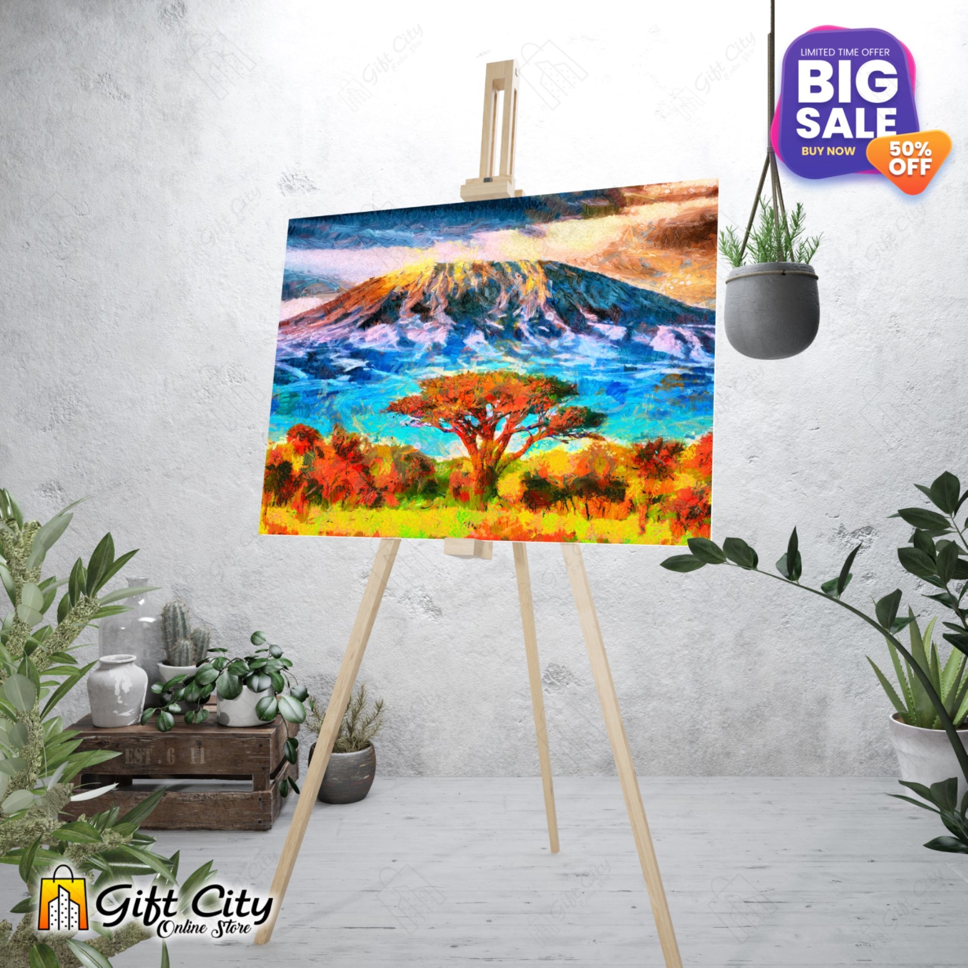 Mount Kilimanjaro Canvas Painting