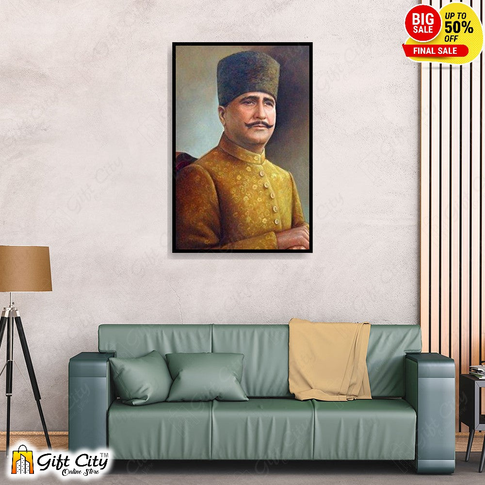 Quaid e Azam / Allama Iqbal 3 In 1 Frame Wall Clock