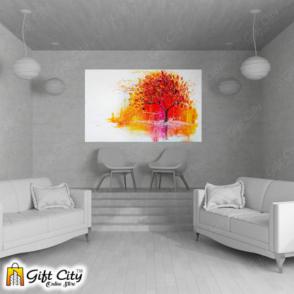 Winter Tree Abstract Art Canvas Painting Digital Art for Home Décor