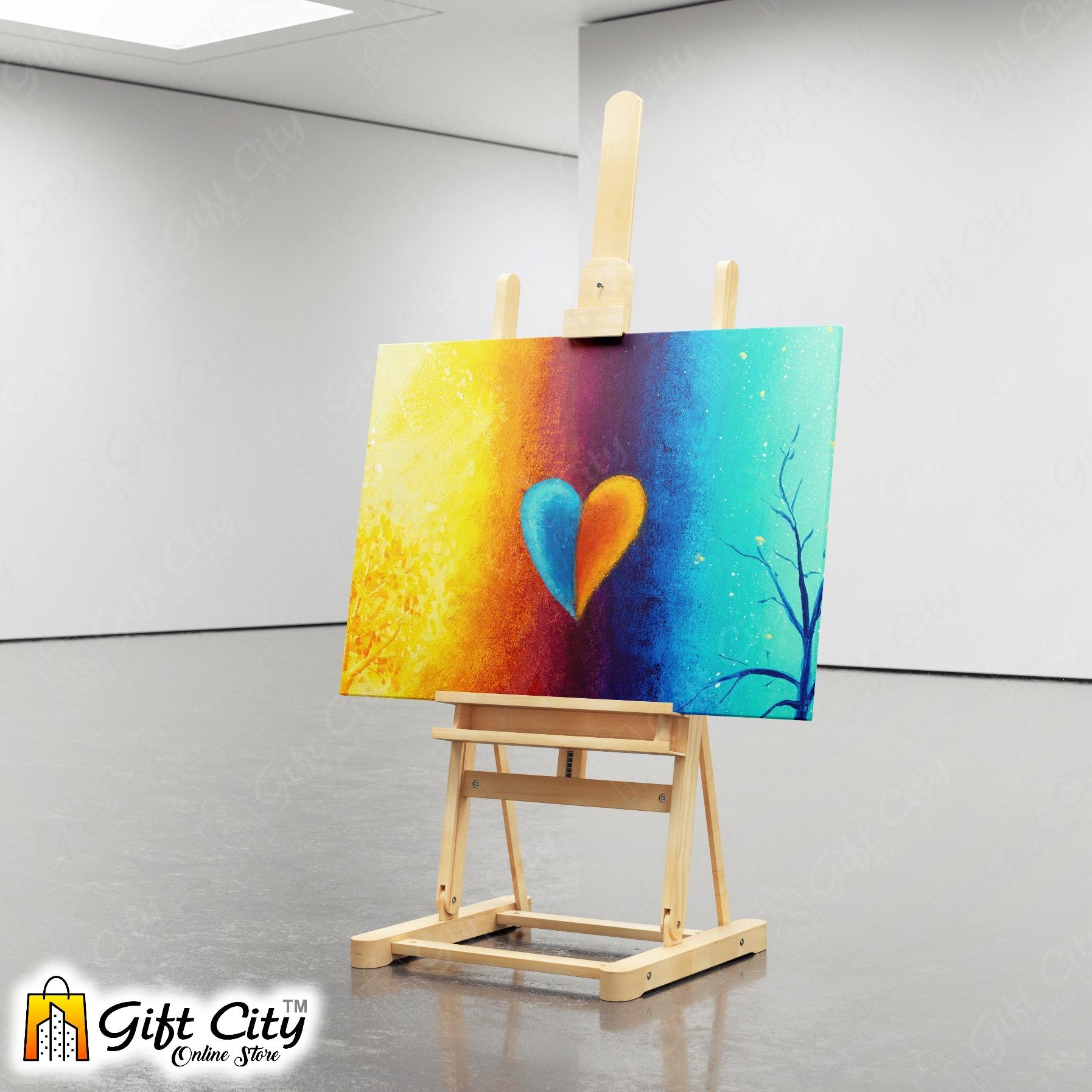 Heart Abstract Art Canvas Painting