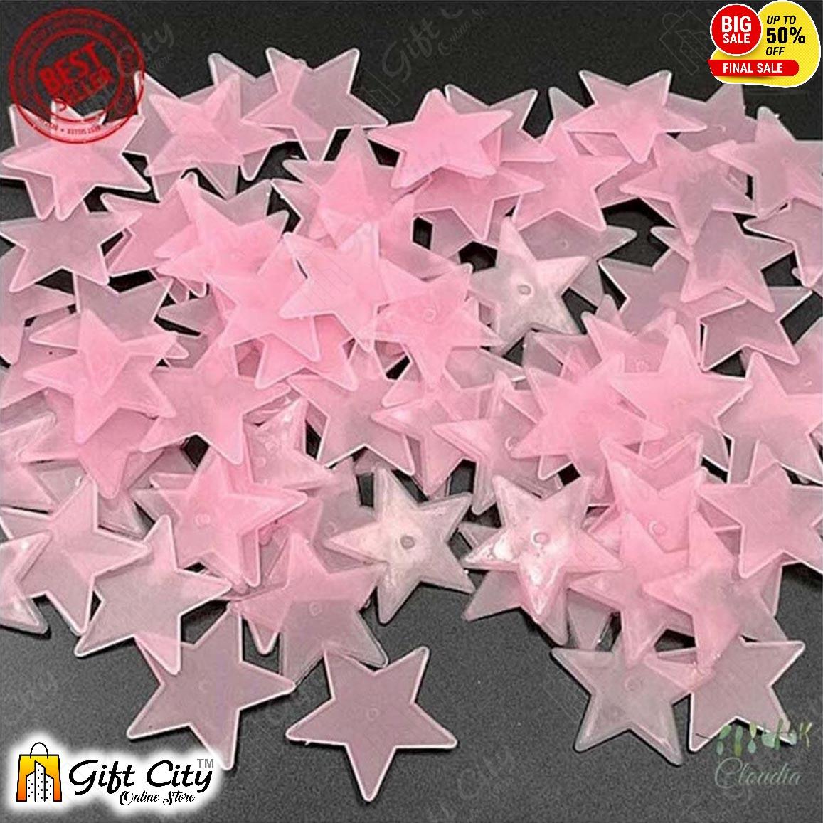 Luminous Fluorescent 3D Stars Glow In The Dark for Home Décor Wall Art 