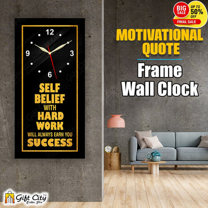 3 In 1 Motivational Quote Frame Wall Clock