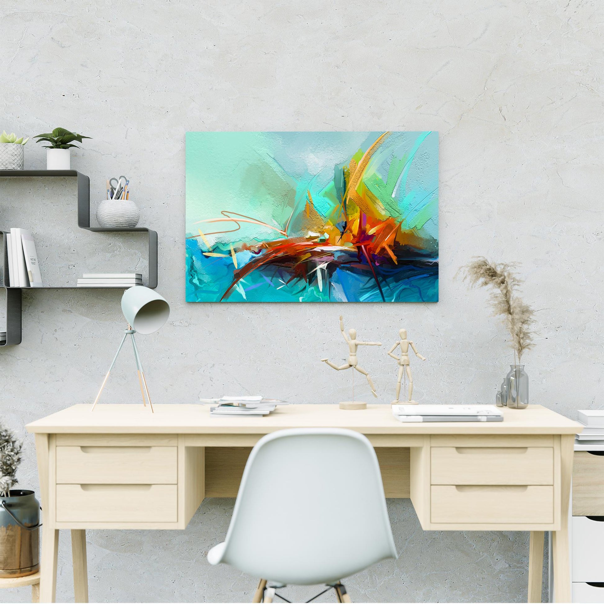 Sea Art Canvas Painting Abstract Digital Art for Home Decor