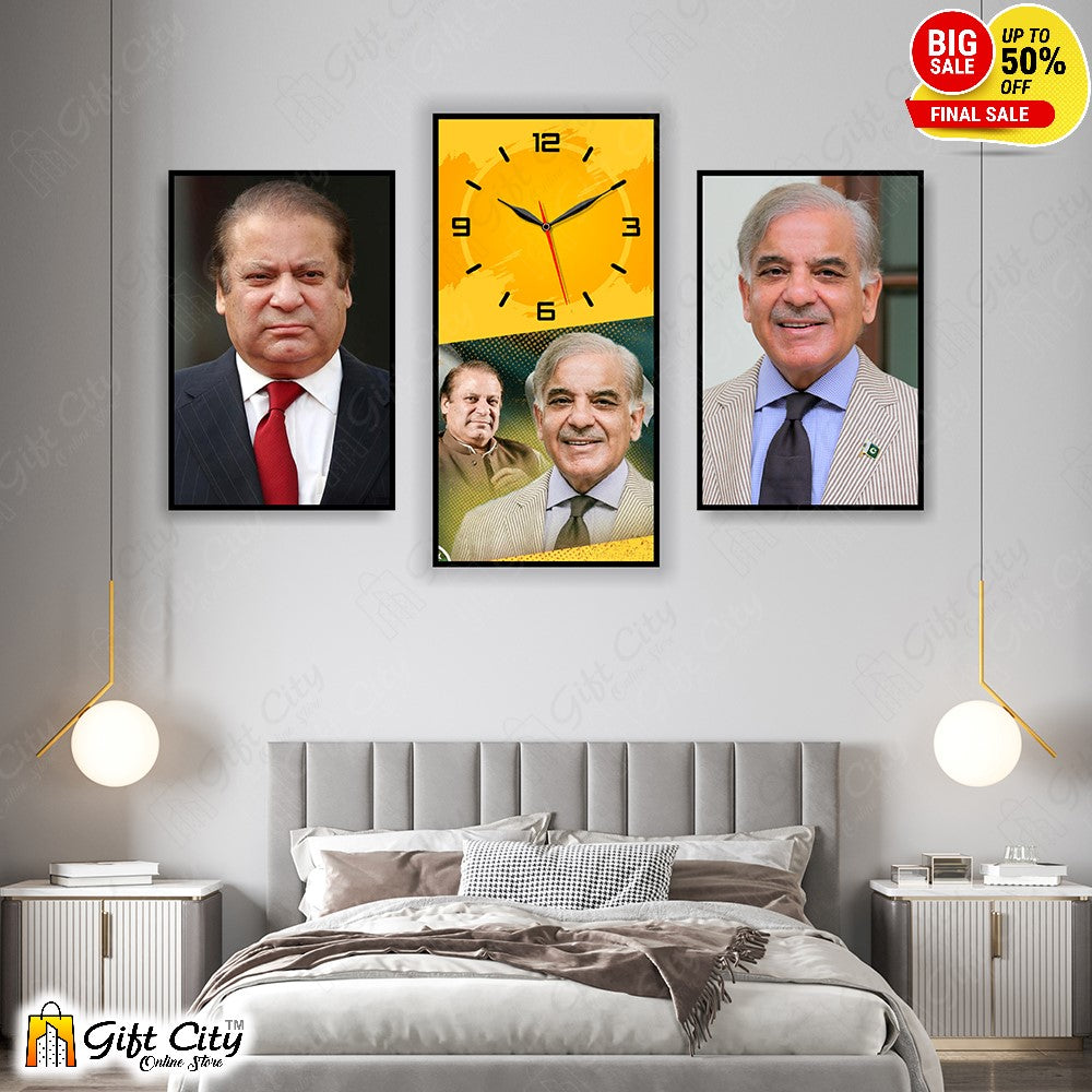 3 In 1 Frame Wall Clock New Design