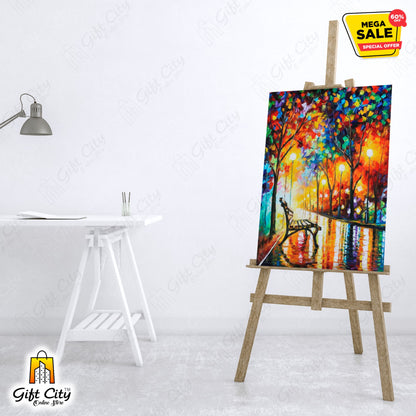 Loneliness of Autumn Palette Knife Oil Painting