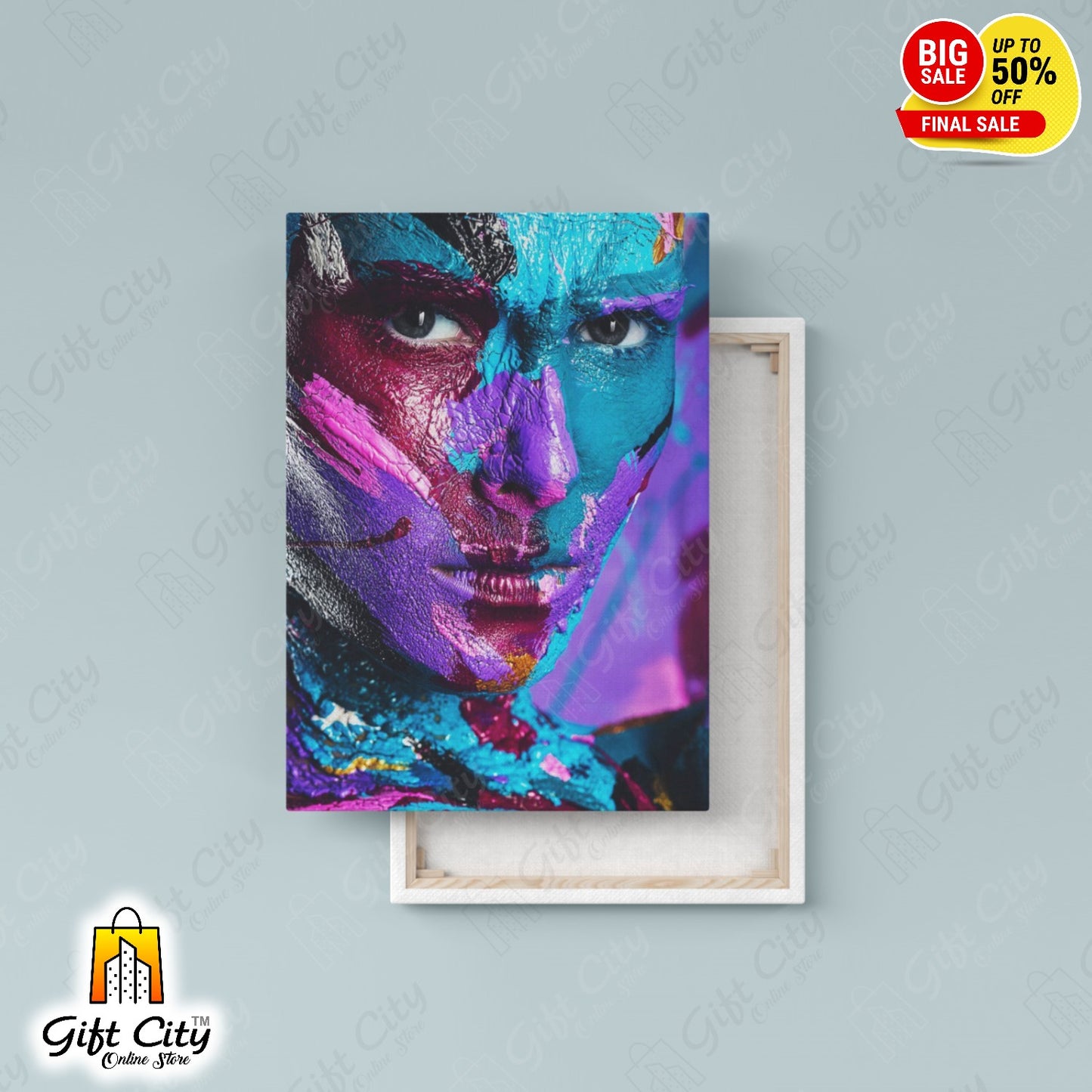 Man Face Digital Art Painting for Home Decor