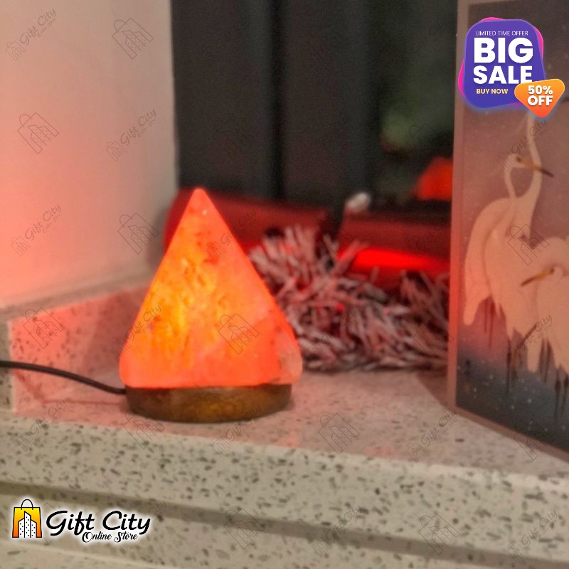 Pyramid 7 Color Changing USB Himalayan Crafted Salt Lamp