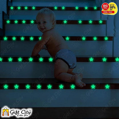 Luminous Fluorescent 3D Stars Glow In The Dark for Home Décor Wall Art 