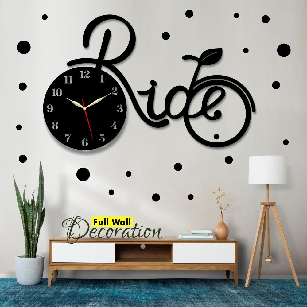 Ride on Cycle Wooden Wall Clock