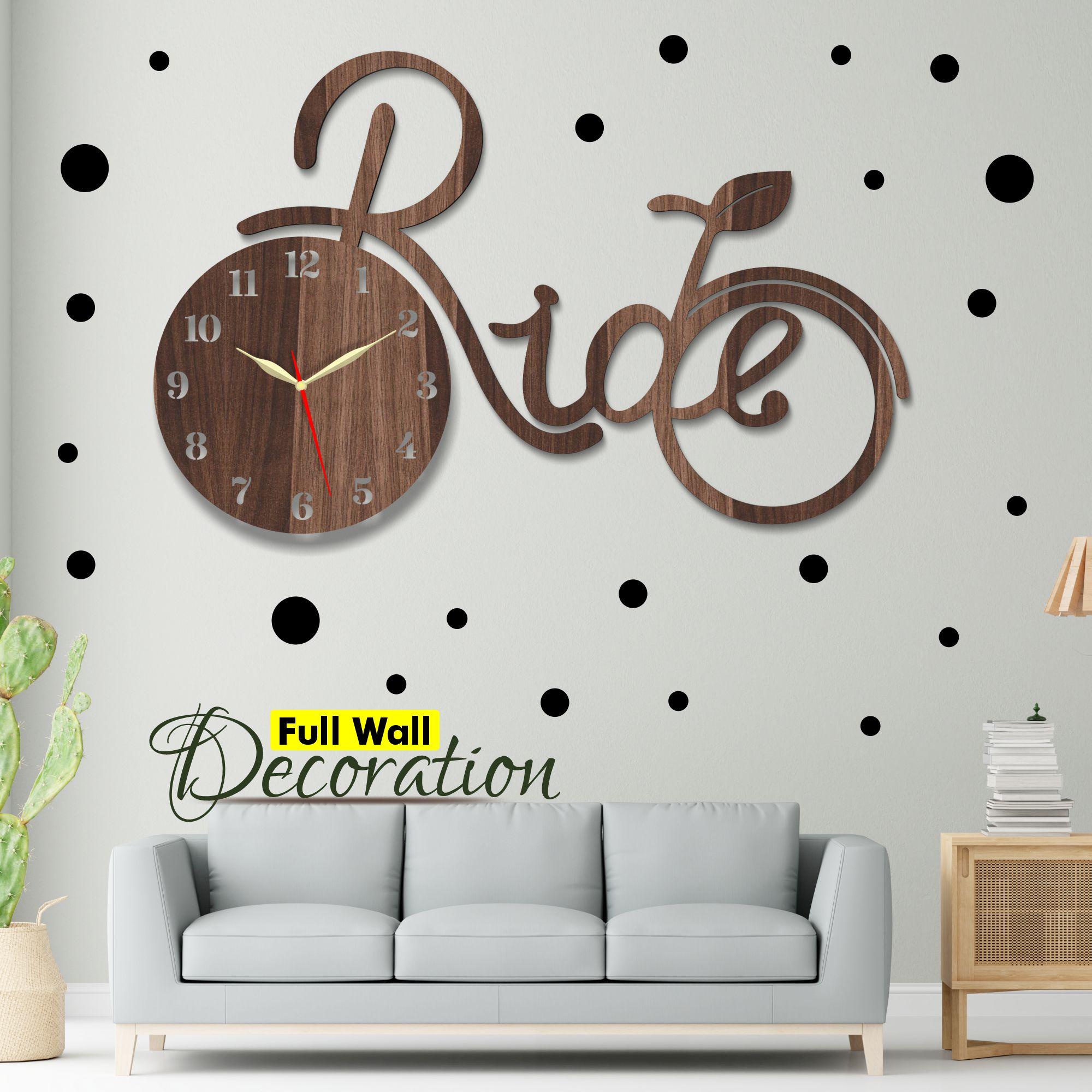 Ride on Cycle Wooden Wall Clock