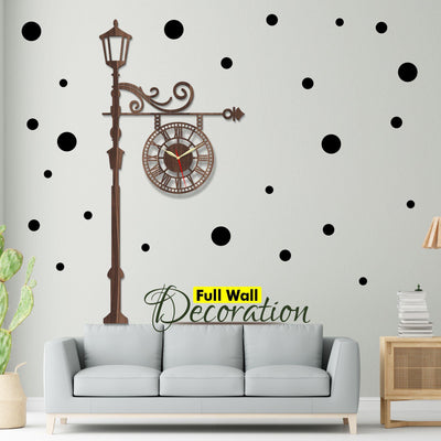 Big European Style Wooden Wall Clock 