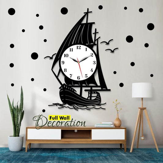 Yacht Wooden Wall Clock