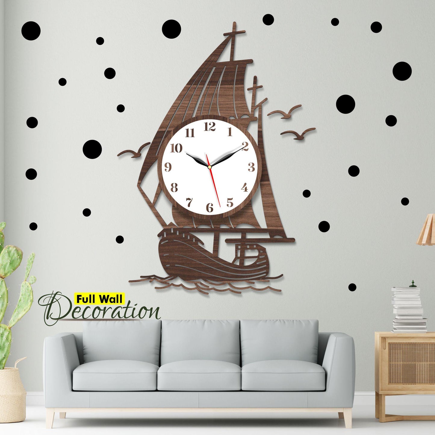 Yacht Wooden Wall Clock