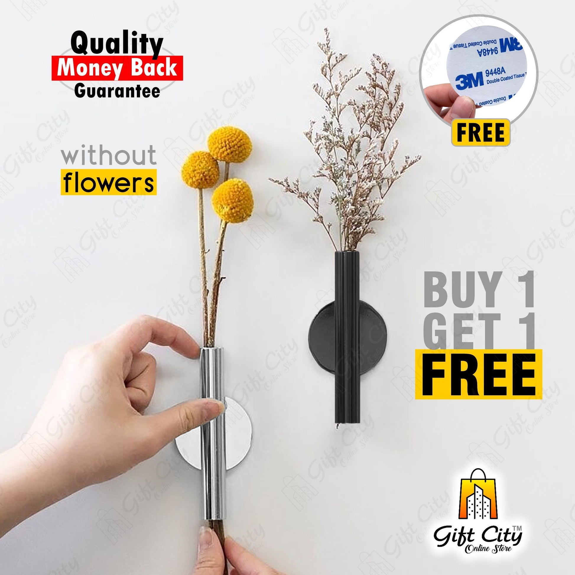 Wall Art Flower Arrangement Vase - Home Decoration