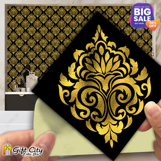  Golden Foil Self Adhesive Kitchen Tile Stickers