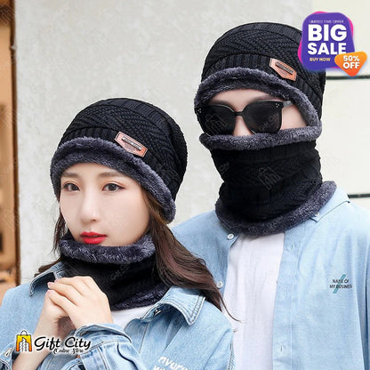 Winter Knitted Cap & Neck Warmer for Men / Women