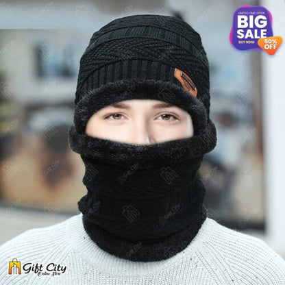 Winter Knitted Cap & Neck Warmer for Men / Women