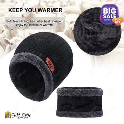 Winter Knitted Cap & Neck Warmer for Men / Women