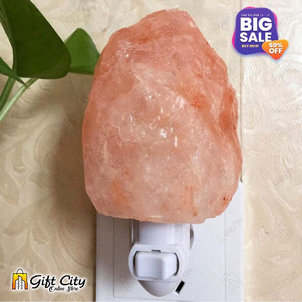 Hand Carved Natural Shape Himalayan Salt Night Light Mini Lamp - Gift City