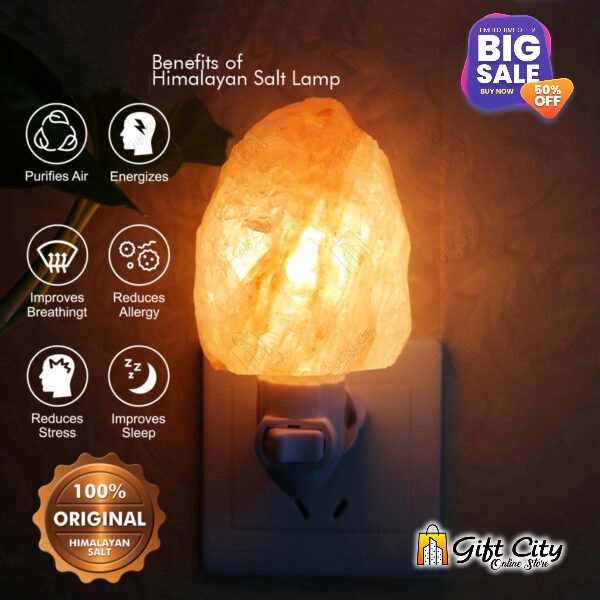 Hand Carved Natural Shape Himalayan Salt Night Light Mini Lamp - Gift City - Gift City Online Store
