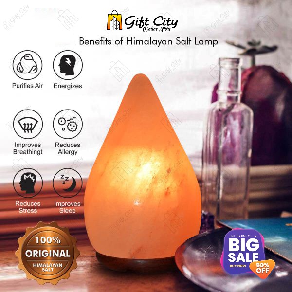 Himalayan Raindrop Shape 7 Color Changing Crafted Salt Lamp for Home Decoration - Gift City