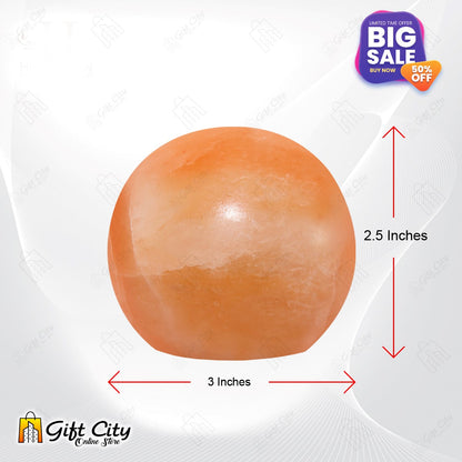 Air Purifying Ball Shape Crafted Himalayan Salt Night Light Lamp with Socket 