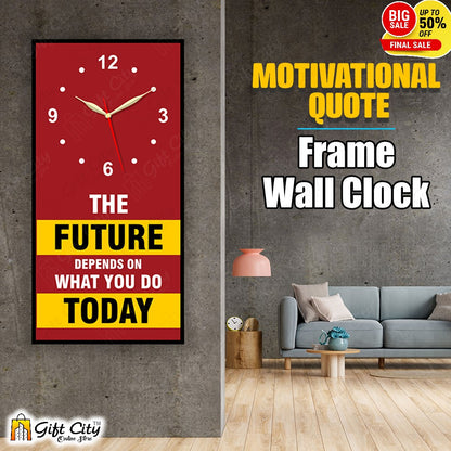 3 In 1 Motivational Quote Frame Wall Clock