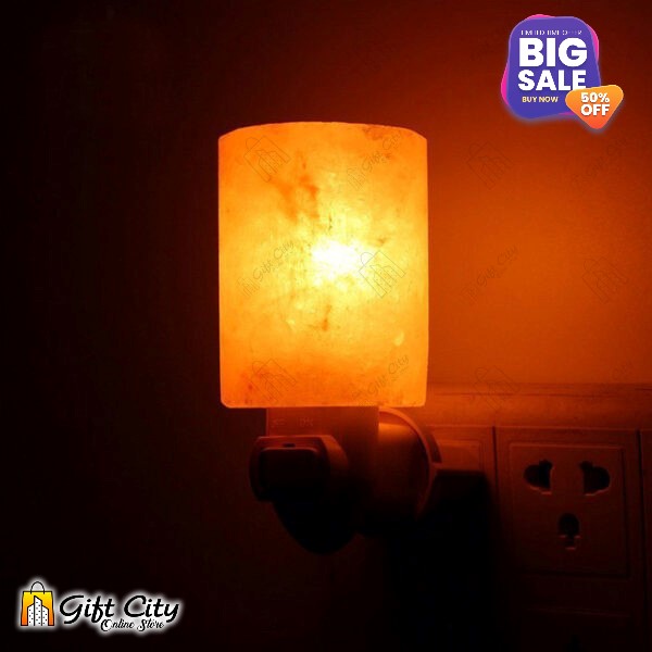 Handcrafted Himalayan Salt Cylinder Shape Lamp