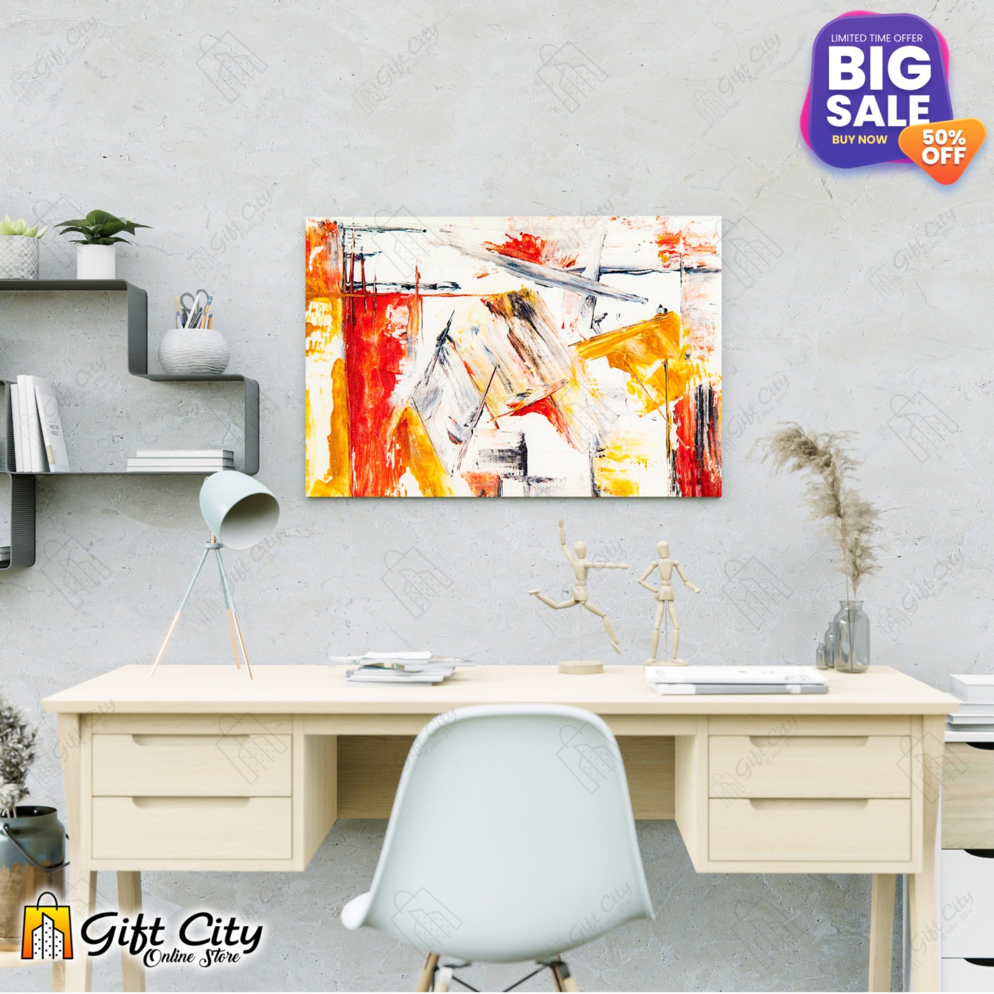 Crazy Abstract Art Canvas Painting