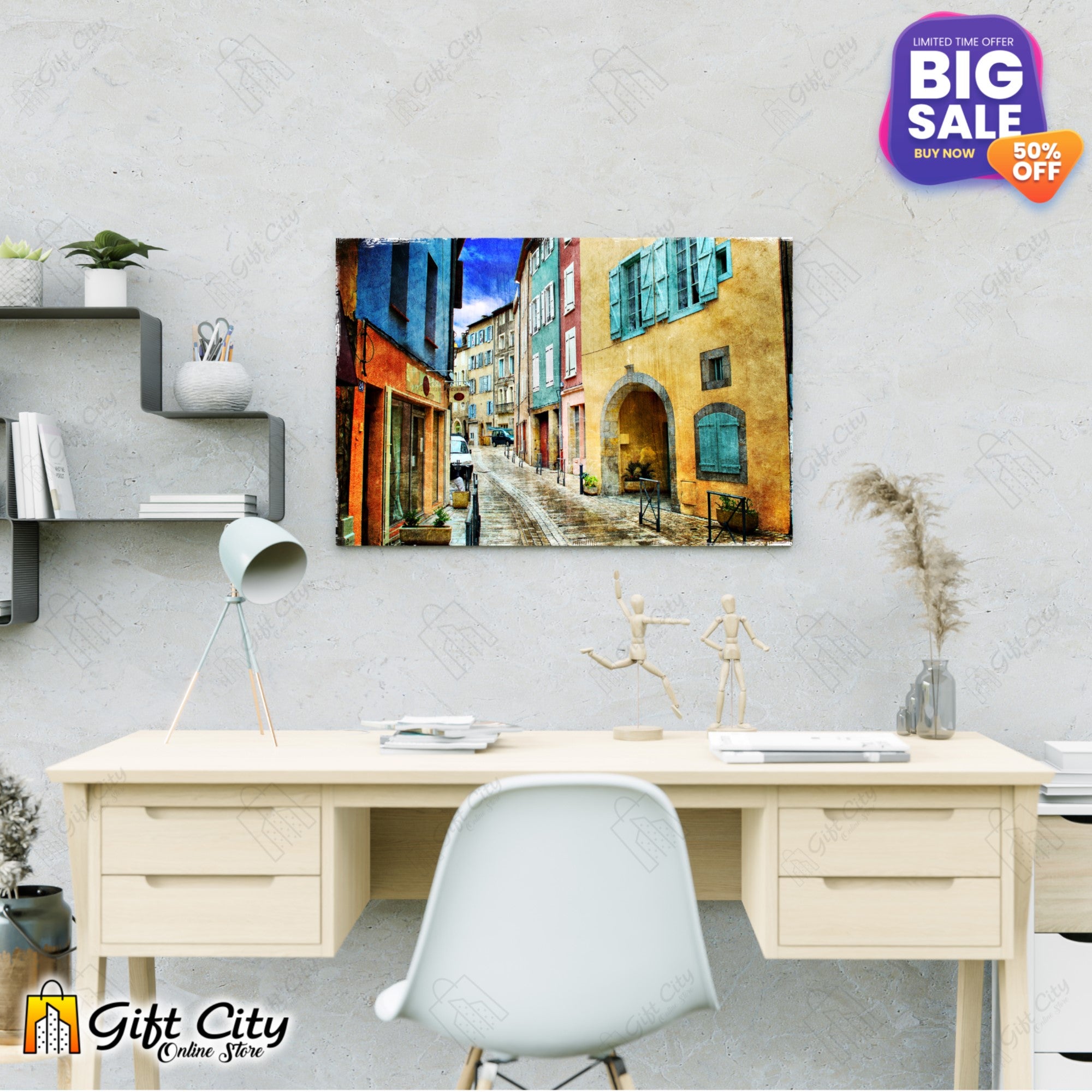 Street View Canvas Painting