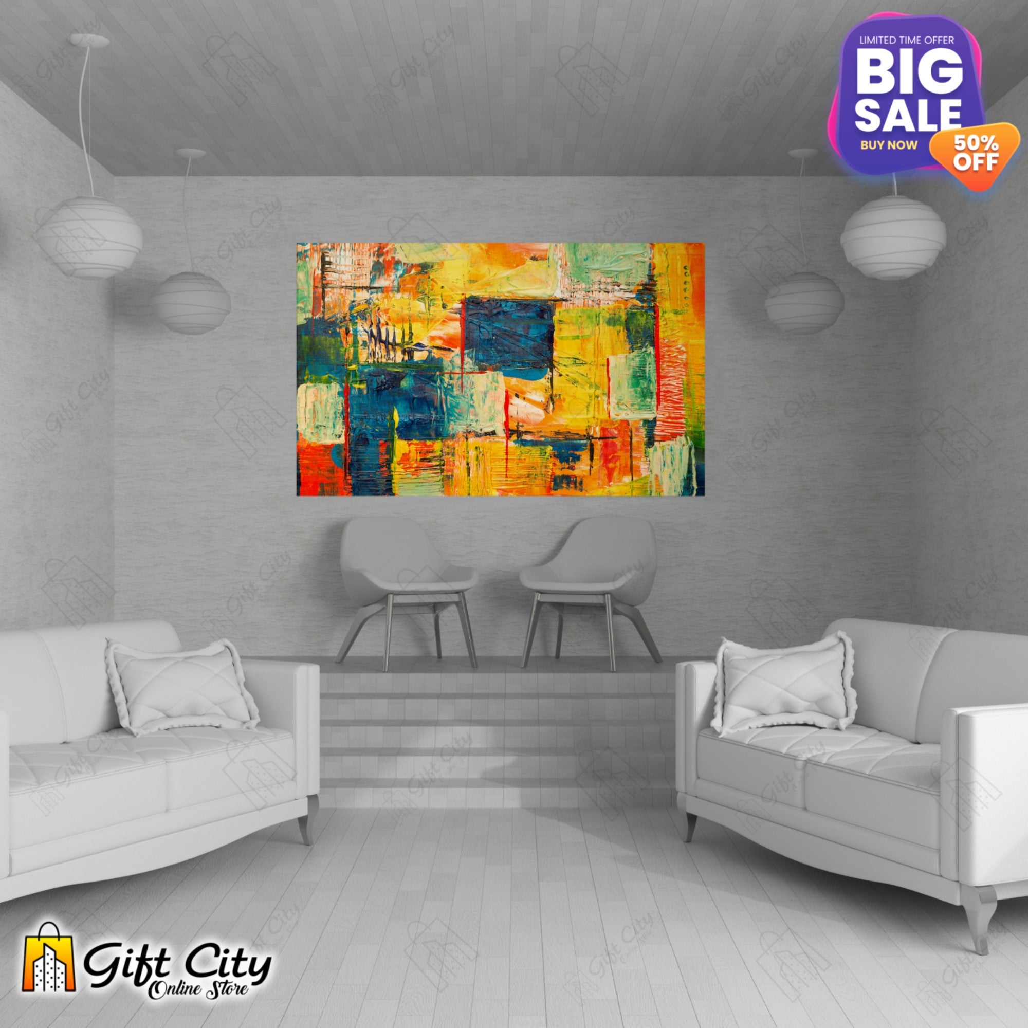 Acrylic Abstract Art Canvas Painting